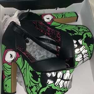 Platform chunky heels